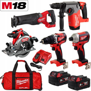 Zestaw Elektronarzędzi Milwaukee M18pp5b-502b