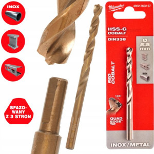 Wiertło Cobaltowe Do Metalu Milwaukee Hss-g 5,5 Mm
