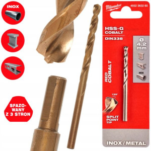 Wiertło Cobaltowe Do Metalu Milwaukee Hss-g 4,2 Mm