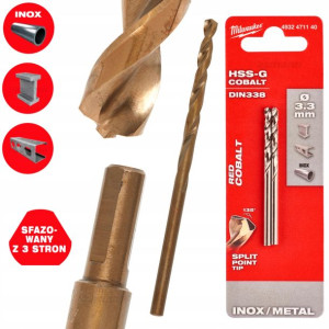 Wiertło Cobaltowe Do Metalu Milwaukee Hss-g 3.3 Mm