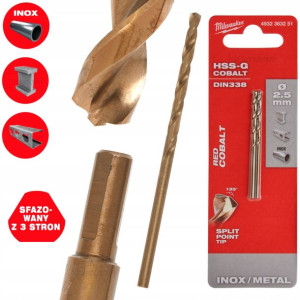 Wiertło Cobaltowe Do Metalu Milwaukee Hss-g 2.5 Mm