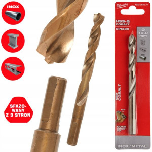 Wiertło Cobaltowe Do Metalu Milwaukee Hss-g 10 Mm