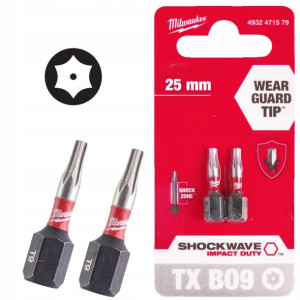 Milwaukee Bit Udar Torx Shockwave Txbo9 25mm 2szt