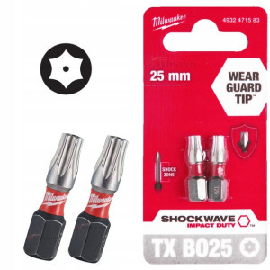 Milwaukee Bit Udar Torx Shockwave Txbo25 25mm 2szt