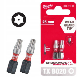 Milwaukee Bit Udar Torx Shockwave Txbo20 25mm 2szt