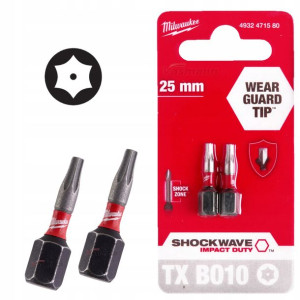 Milwaukee Bit Udar Torx Shockwave Txbo10 25mm 2szt