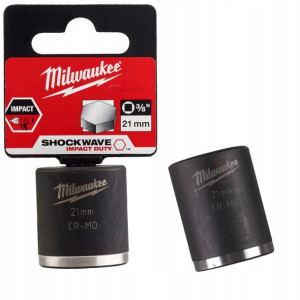 Nasadka Udarowa Krótka Milwaukee 3/8" 21 Mm