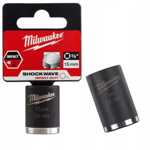 Nasadka Udarowa Krótka Milwaukee 3/8" 15 Mm