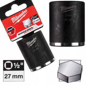 Nasadka Udarowa Krótka Milwaukee 1/2" 27 Mm