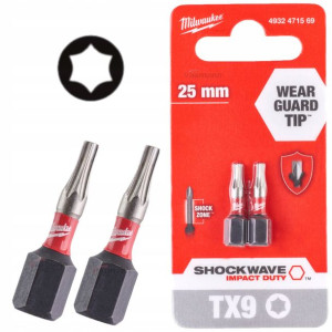Milwaukee Bit Udarowy Torx Shockwave Tx9 25mm 2szt