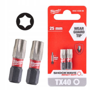Milwaukee Bit Udarowy Torx Shockwave Tx40 25mm2szt