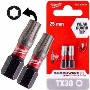 Milwaukee Bit Udarowy Torx Shockwave Tx30 25mm2szt