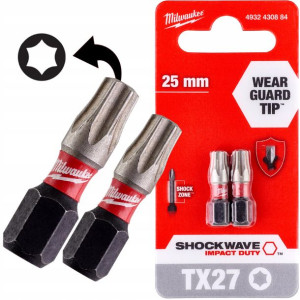 Milwaukee Bit Udar Torx Shockwave Tx27 25mm 2szt