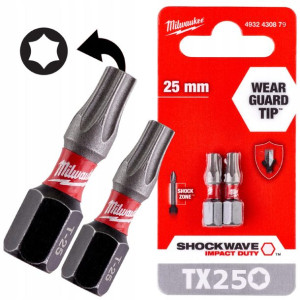 Milwaukee Bit Udar Torx Shockwave Tx25 25mm 2szt
