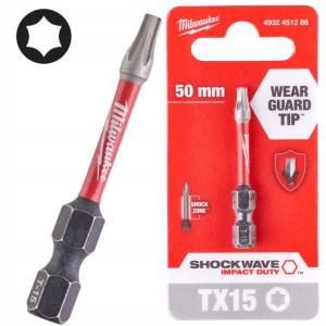 Milwaukee Bit Udar Torx Shockwave Tx15 50mm