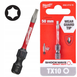 Milwaukee Bit Udar Torx Shockwave Tx10 50mm