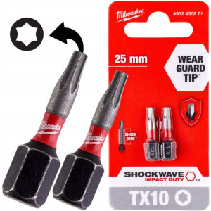 Milwaukee Bit Udar Torx Shockwave Tx10 25mm 2szt