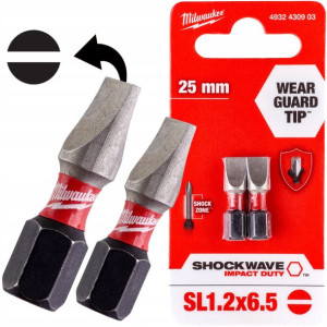 Bit Udarowy Milwaukee Sl 1.2 X 6.5 Mm 25mm 2szt