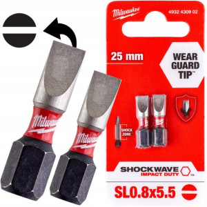 Bit Udarowy Milwaukee Sl 0.8 X 5.5 Mm 25mm 2szt