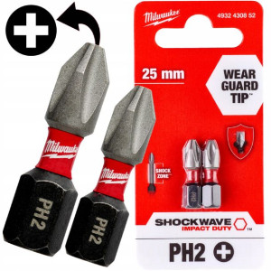 Milwaukee Bit Udarowy Shockwave Ph 2 25mm 2szt