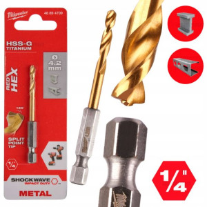 Wiertło Do Metalu Milwaukee Hss-g - 4,2x74mm