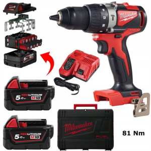 Wiertarko-wkrętarka Milwaukee M18 Blpd2-502x Udar