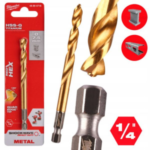 Wiertło Do Metalu Milwaukee Hss-g - 7,5x110mm
