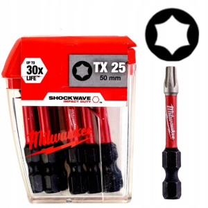 Milwaukee Bit Udar Torx Shockwave Tx25 50mm 10szt
