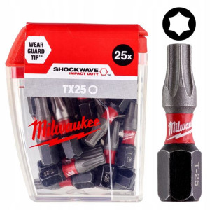 Milwaukee Bit Udar Torx Shockwave Tx25 25mm 25 Szt
