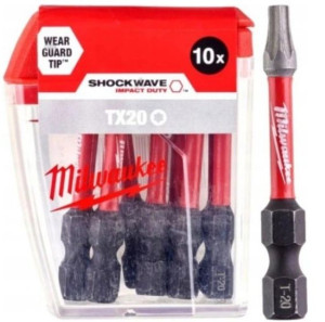 Milwaukee Bit Udar Torx Shockwave Tx20 50mm 10szt
