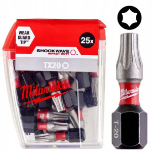 Milwaukee Bit Udar Torx Shockwave Tx20 25mm 25 Szt