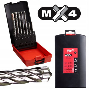 Wiertła Sds-plus Milwaukee Mx4 4-ostrzowe 7el