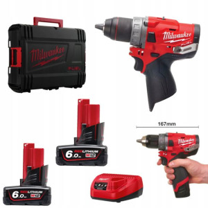 Wiertarko-wkrętarka Milwaukee M12 Fdd-602x - 44 Nm