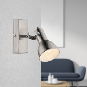 Kinkiet LAMPA ścienna FARGO 54642-1 Globo metalowa OPRAWA regulowany reflek