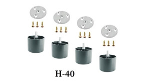 4x Nóżka Stopka Meblowa Czarna Do Fotela Sofy H-40