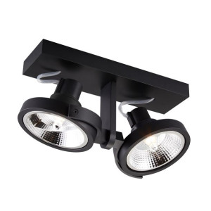 Sufitowa lampa regulowana Master czarna reflektorowa do salonu