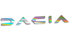 Wycinana naklejka DACIA nowy napis holograficzna