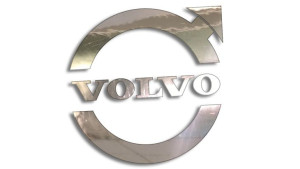 Wycinana naklejka VOLVO logo #2 chrom