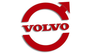 Wycinana naklejka VOLVO logo #2 czerwona