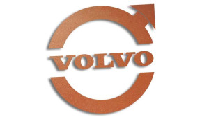 Wycinana naklejka VOLVO logo #2 miedziana