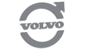 Wycinana naklejka VOLVO logo #2 szara