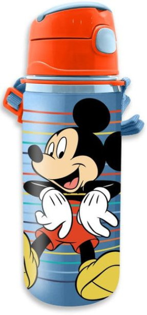 Bidon aluminiowy ze słomką 600ml Myszka Miki
