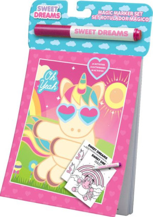 Zestaw z magicznym markerem 15,5x25 cm Jednorożec