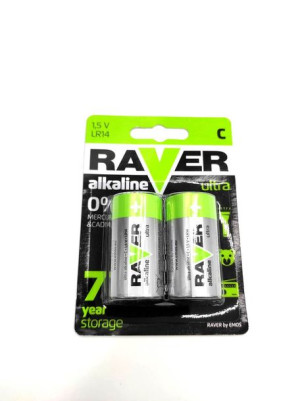 Bateria alkaliczna Raver Ultra Alkaline C (LR14) blister 2