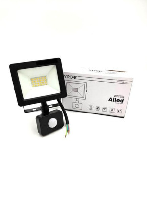 Naświetlacz LED, ALLED 20W z PIR,1500lm, IP44,4000K