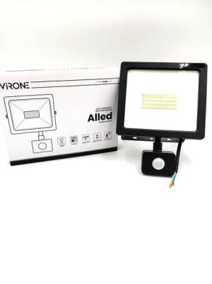 Naświetlacz LED, ALLED 50W z PIR, 3700lm,IP44,4000K