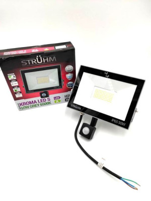 KROMA LED S 50W GREY 6500K / Naświetlacz SMD LED z czujnikiem ruchu