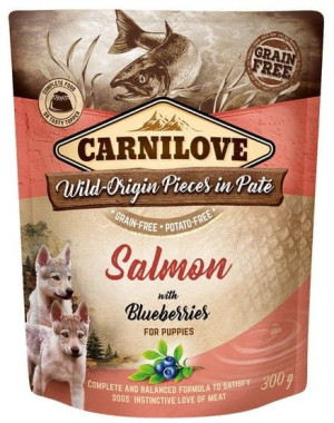 Carnilove Dog Salmon & Blueberries for Puppies - łosoś i jagody saszetka 30