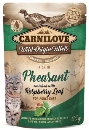 Carnilove Cat Pheasant & Raspberry Leaves - bażant i liście maliny saszetka