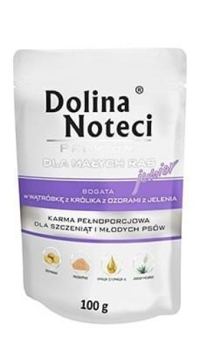 Dolina Noteci Premium Pies Junior Wątróbka z królika i ozory z jelenia sasz